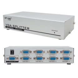 Powermaster PM-2553 8 Port VGA Dağıtıcı Çoğaltıcı Splitter 9 Volt Adaptörlü 1920X1440 250Mhz