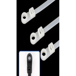 Powermaster pm-26331 delikli beyaz kablo baği 3.6x200mm  (100lü paket)