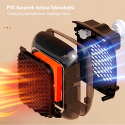 Powermaster pm-26513 800 watt priz tipi uzaktan kumandali taşinabilir isitici (zamanlayici) (om-1210)
