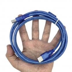 Powermaster pm-3267 3 metre şeffaf mavi usb 2.0 yazici kablosu