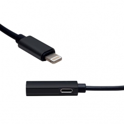 Powermaster PM-3770 2İn1 Lightning Girişli Şarj Ve Kulaklık Çevirici Kablo