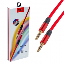 Powermaster pm-3777 3.5 mm 1.2 metre erkek/erkek kirmizi stereo aux kablo