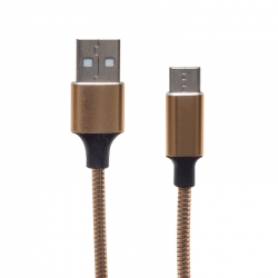 Powermaster pm-3799 type-c 1 metre metal örgülü data ve şarj kablosu
