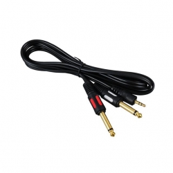 Powermaster PM-4284 3.5 Mm Stereo Erkek/2X6.3Mm Mono Erkek 1.5 Metre Kablo