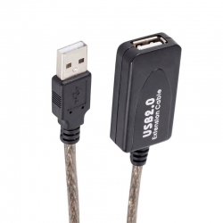 Powermaster pm-4493 5 metre şeffaf usb 2.0 uzatma kablosu