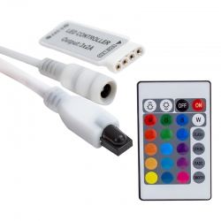 Powermaster pm-4615 mini 24 tuşlu 5 volt - 12 volt - 24 volt - 3.2 amper kumandali rgb led kontrol cihazi