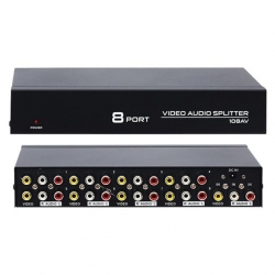 Powermaster PM-4832 8 Port Video Stereo Audio Dağıtıcı Çoğaltıcı 1024X768-85HZ