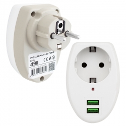 Powermaster pm-4911 10 amper - 2500 watt 2 usbli tekli termal akim korumali priz