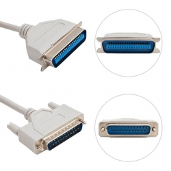 Powermaster PM-4940 1.5 Metre IEEE1284 DB25 Erkek - DB25 Dişi Paralel LPT Yazıcı Kablosu