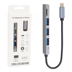 Powermaster pm-6493 type-c hub 3x usb 3.0 sd/tf hafiza kart okuyucu dock station (macbook - pc - playstation - xbox)