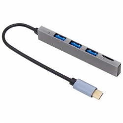 Powermaster PM-6493 TYPE-C Hub 3X USB 3.0 SD/TF Hafıza Kart Okuyucu Dock Station (Macbook - PC - Playstation - Xbox)