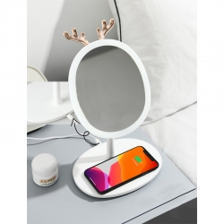 Powermaster pm-7420 wireless şarj özellikli ledli makyaj aynasi