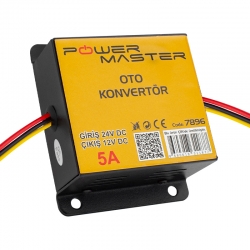Powermaster pm-7896 24v dc / 12v dc 5 amper oto konvertör
