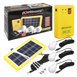 Powermaster pm-8905 güneş panelli 3 lambali powerbank özellikli çok amaçli şarjli solar aydinlatma