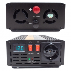 Powermaster pwr1500-12 tek dijital ekran 12 volt - 1500 watt modified sinus wave inverter