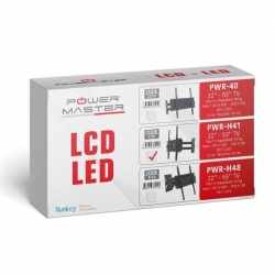 Powermaster PWR-H41 22'-55' Çift Kollu Kilitli Hareketli Duvar Askı Aparatı