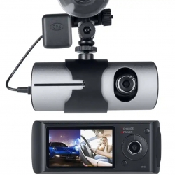Powermaster r300 gps kayit destekli çift kamerali araç içi dvr kamera set (128 gb kart destekli)