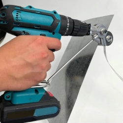 Powermaster şarjli - elektrikli el matkabi metal plaka kesici aparati (alüminyum, bakir, demir)