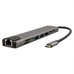 Powermaster type-c 8in1 hdmi cok fonksiyonlu usb 3.0 dock station