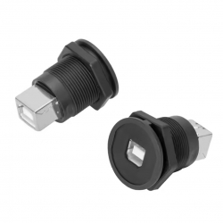 Powermaster usb-04c-bk 22 mm pano tip siyah usb b dişi soket