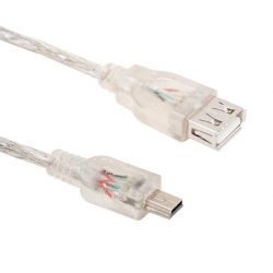 Powermaster USB 5 Pin Erkek-USB Dişi 1 Metre Kablo
