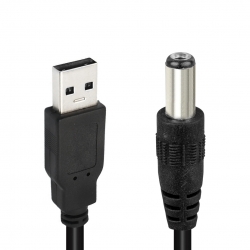 Powermaster usb erkek 5.5*2.5 uçlu adaptör jackli 1 mt kablo