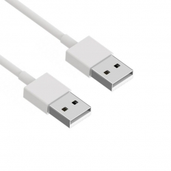 Powermaster usb erkek erkek a/a 1 metre beyaz kablo