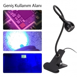 Powermaster uv mor işik sahte para kontrol - yapişkan kurutma lambasi esnek masa lambasi 3 watt