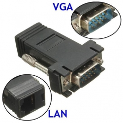 Powermaster VGA Extender RJ45 CAT5/CAT6/CAT7 Uzatıcı Çevirici (2'Li Paket)