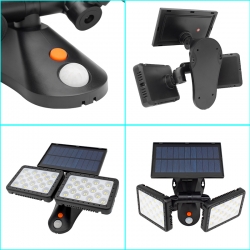 Powermaster w770a sensörlü 144 smd ledli solar aydinlatmali duvar lambasi