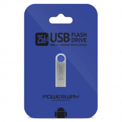 Powerway 256 gb metal usb 2.0 flash bellek