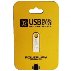 Powerway 32 gb metal usb 2.0 flash bellek