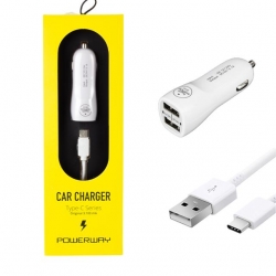 Powerway 3.1A Type-C Araç Çakmaklık Şarj Aleti X3