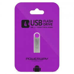 Powerway 4 gb metal usb flash bellek