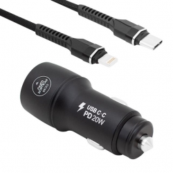 Powerway CC35 Yeni Nesil USB-C (İphone To Type-C) Araç Şarj Seti (PD18W)