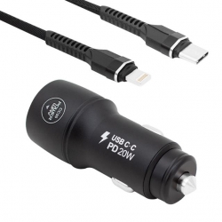 Powerway CC35 Yeni Nesil USB-C (İphone To Type-C) Araç Şarj Seti (PD18W)
