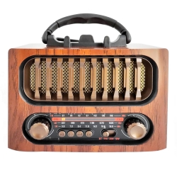 Radyo nostalji şarjli pilli bt/usb/sd/aux telefon standli cameron cm-1966bt