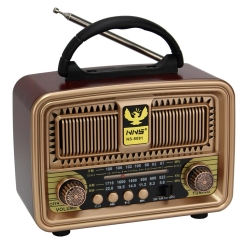 Radyo nostalji şarjli pilli bt/usb/sd nns ns-8091bt