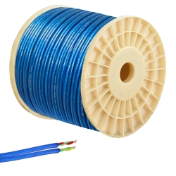 Rca kablosu ikili silikon 50mt mavi cablecable