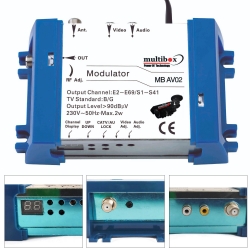Rf full bant modülatör santral kamera aktarici multibox mb-av02