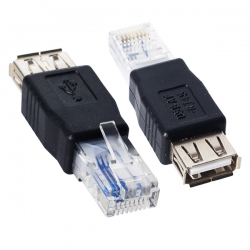 Rj45 erkek usb a dişi ethernet çevirici jack fiş