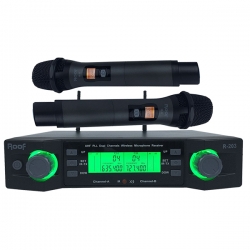 Roof r-203 2 el 2 kanal uhf telsiz mikrofonu
