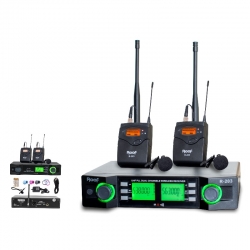 Roof r-203 2 yaka 2 kanal 2 anten uhf kablosuz telsiz mikrofon