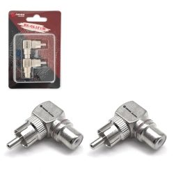 Rs-gl1f1m çevirici jack 1 rca erkek 1 rca dişi metal 2li paket