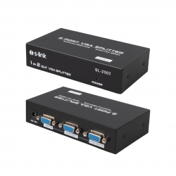 S-link sl-2502 2 port vga splitter dağitici (250mhz - 1920x1080)