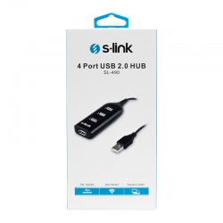 S-link sl-490 4 port usb 2.0 siyah usb hub