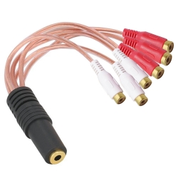 S-link sl-dc56 6 rca uzatma kablosu dişi to aux 3.5mm dişi 15cm