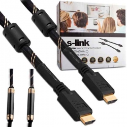 S-link slx-2770 1.4v çipsetli+çift filtreli 70 metre hdmi kablo