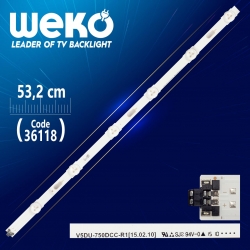 Samsung 75 v5du-750dcc-r1 6 ledli 53.2 cm