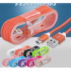 şarj kablo micro hasir 1.5mt hadron 9 renk hd-4338
